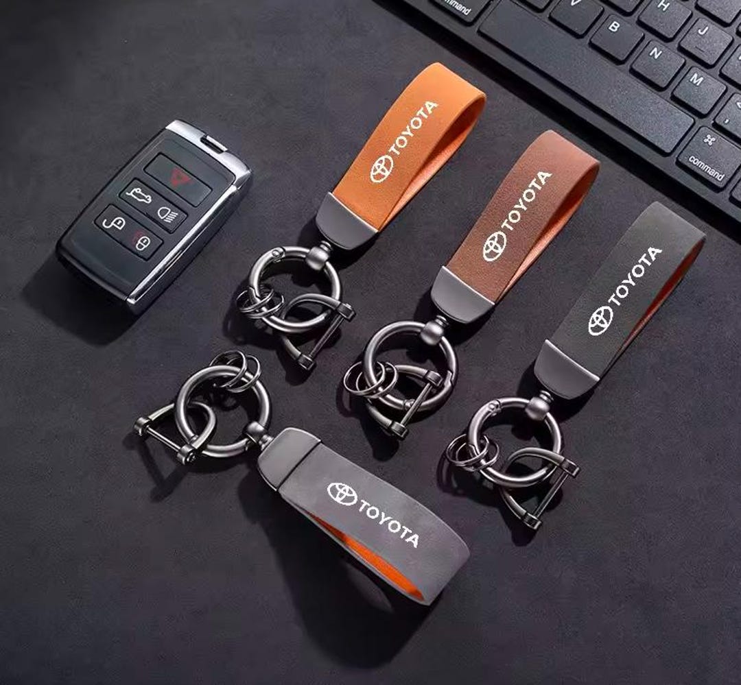 Toyota Leather Keychain | TRD Car Key Ring for Corolla, Camry, Yaris ...