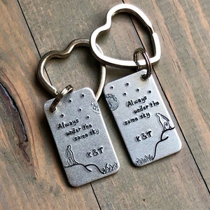 Long Distance Relationship, Long Distance Friendship, Deployment Gift, Always Under the Same Sky, Moving Gift, Leaving Home Gift, Valentines