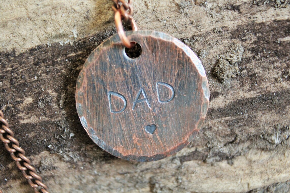 The Dad Necklacemens Copper Chainfather's Day Etsy
