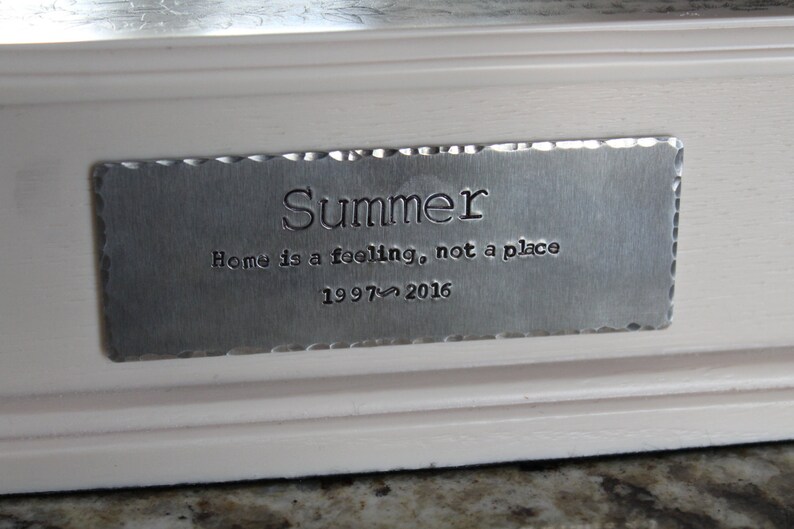 Cremation Box Marker Name Plate for Cremation Box Urn Etsy