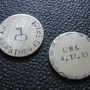 Personalized Godfather Golf Ball Markers-Gift for Father&#39;s Day-Godfather Gift-Golfer Gift-Godparent Gift