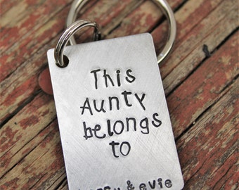 Custom Keychain for Aunt, personalized gift for aunt, keychain for uncle, Christmas Gift for Aunt, Christmas gift for Uncle, Custom Keychain