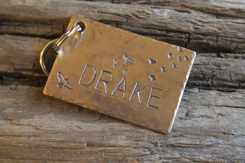 Custom Hand Stamped Dog ID Tag Migration Tag Hunting Dog Etsy