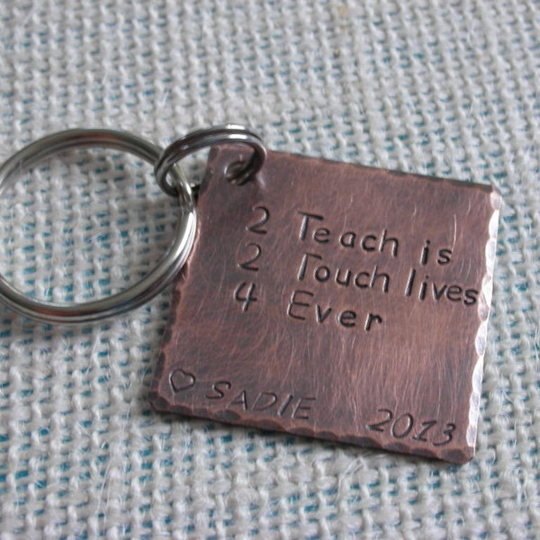 Teacher Appreciation Keychain-Teacher Gift-Christmas Gift for Teacher-Personalized Gift for Teacher-Custom Teacher Keychain
