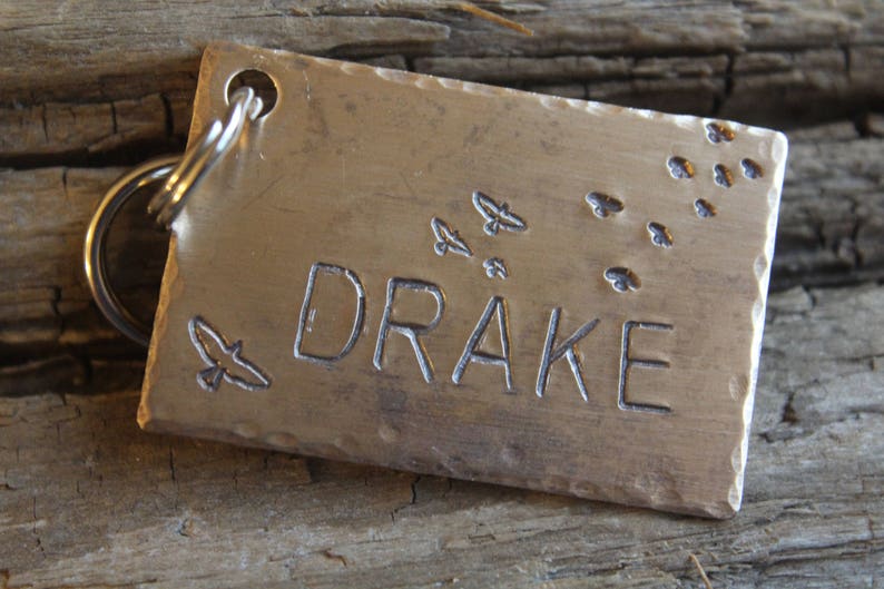 Custom Hand Stamped Dog ID Tag Migration Tag Hunting Dog Etsy