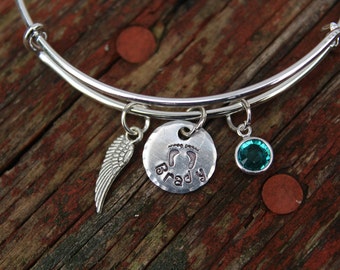 Symphathy Gift for Loss of Child, Baby Memorial Bracelet, Baby in Heaven, Gift for Loss of Baby, Loss of Baby Remembrance