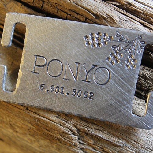 Custom Pet ID Quiet Tag Slide on Dog ID Tag Personalized Dog Etsy