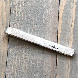 Tie Bar for Pilot - Father&#39;s Day Tie Clip-Tie Bar with Airplane - Personalized Tie Clip - Gift for Dad-Tie Tack