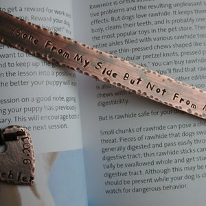 Personalized  Custom Bookmark with Special Message-Gone From My Side But Not From My Heart-Pet Remembrance Bookmark-Gift for loss of Pet
