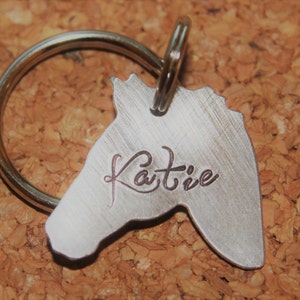 Custom Horse Keychain-Halter Tag-Tack ID-Stable ID Tag-Gift for Horse Lover & Rider-Equestrian Gift