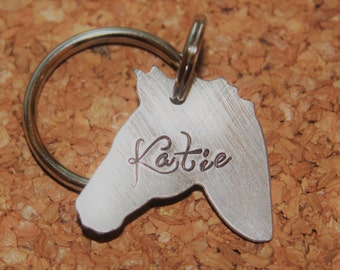 Custom Horse Keychain-Halter Tag-Tack ID-Stable ID Tag-Gift for Horse Lover & Rider-Equestrian Gift