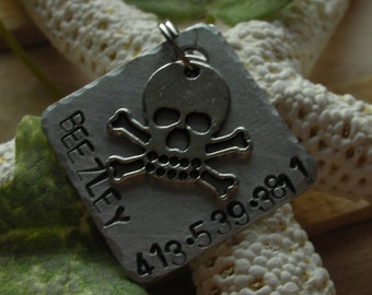 Alluminio Handstamped Pet ID Tag - troppo freddo