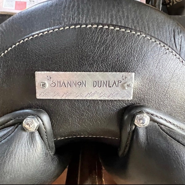 Saddle Name Plate Etsy