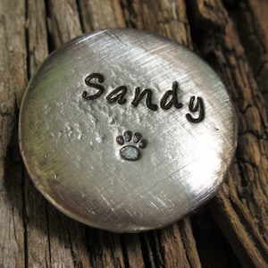 Pet Memorial Pocket Pebbles-Dog Memorial-Cat Memorial-Pet Remembrance-Worry Stone-Pewter