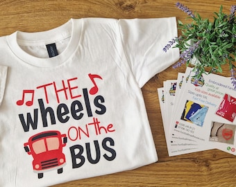 Kids Nursery Rhymes "Wheels on the Bus Go Round" Tshirt Babygrow/Romper.