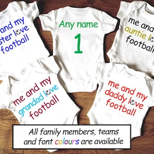 Personalised Football T-Shirt/Bodysuit (Anyteam)