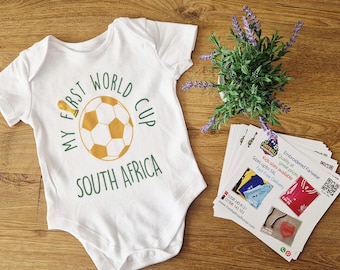 T-shirt pour enfant personnalisé Afrique du Sud My First World Cup 2026 Combishort Combi-short pour enfant.