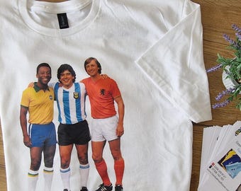 World cup Legends Netherlands Argentina & Brazil Available in Mens Womens and kids/baby Tshirt.