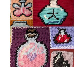 Potion pack- tapestry crochet pattern