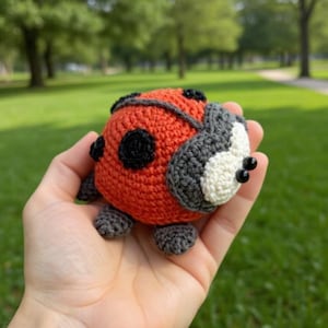 Handmade Crochet Ladybug Amigurumi – Cute Red Bug Plush Toy, Insect Nursery Décor, Adorable Collectible Gift for Kids & Adults