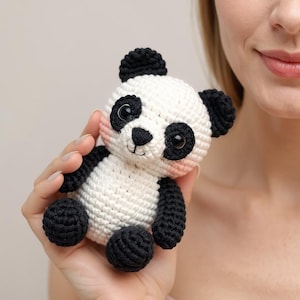 Crochet Baby Panda pattern PDF tutorial, Little Hands Toy Amigurumi, Handmade Animal Crochet Plushie