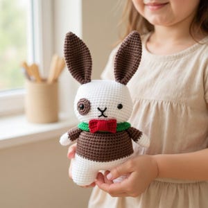 Crochet Pattern Realistic Mini Bunny Rabbit Amigurumi English PDF Tutorial, Rabbit Amigurumi Crochet Pattern, Cute Bunny Plush Toy Tutorial