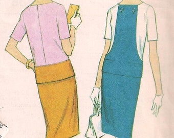 Vintage 1960s McCall's 8666 Two-Piece Dress - Digby Morton Designer's Collection - 32"B - 1967 Color Block Design