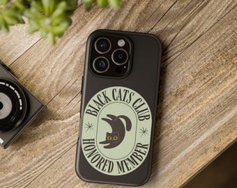 Black Cats Club iPhone Case - Retro Cat Case - Gift for cat fans & cat moms