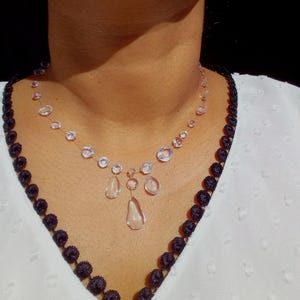 Handmade Rain Necklace , Queen Necklace ,Wedding Necklace ,Minimalist Jewelry ,Water Drop Jewelry