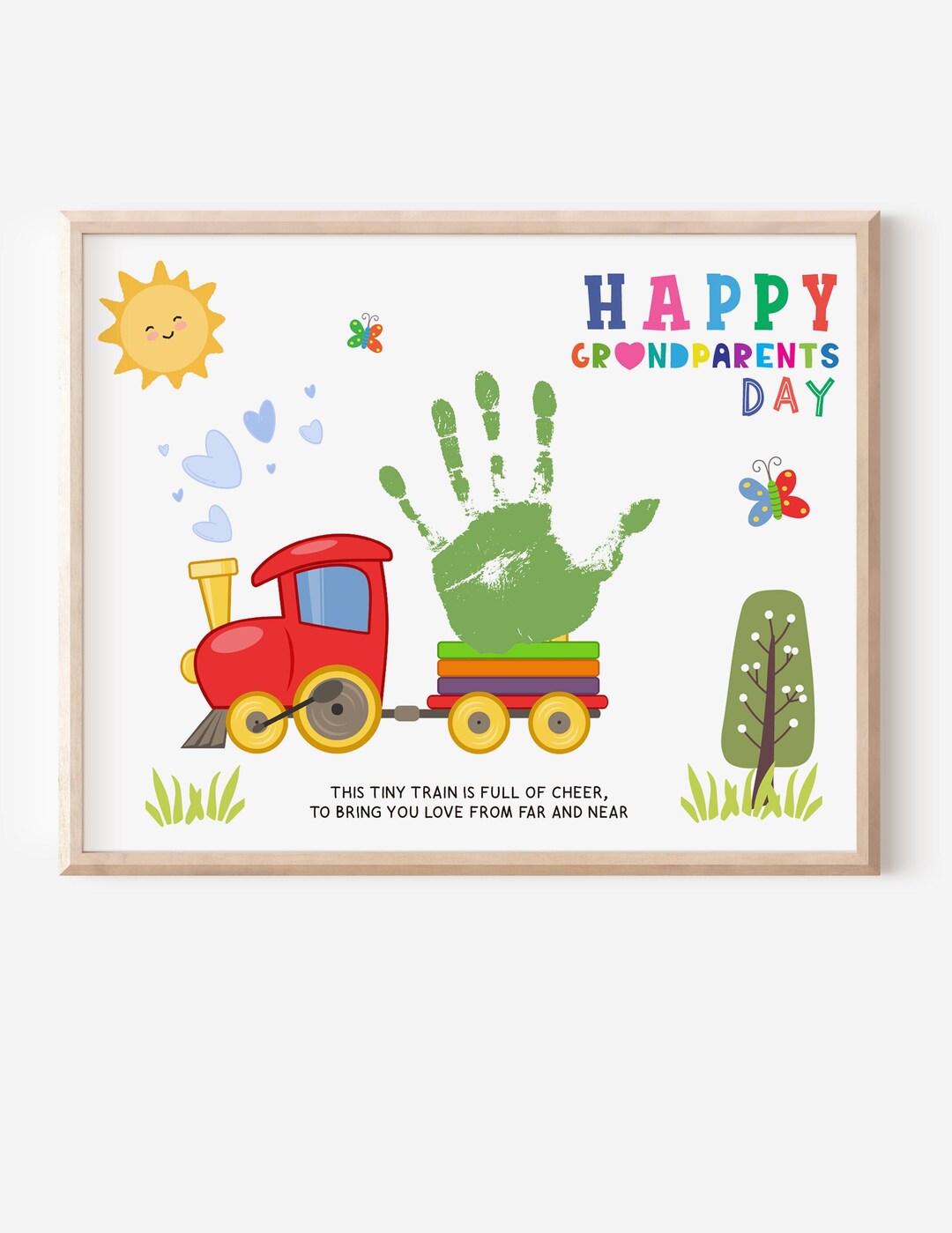 Grandparents Day Train Handprint Art: Keepsake Gift (digital Download ...