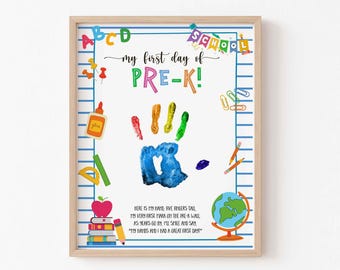 First Day of School Handprint Craft, Back to School Poem Handprint Art ...