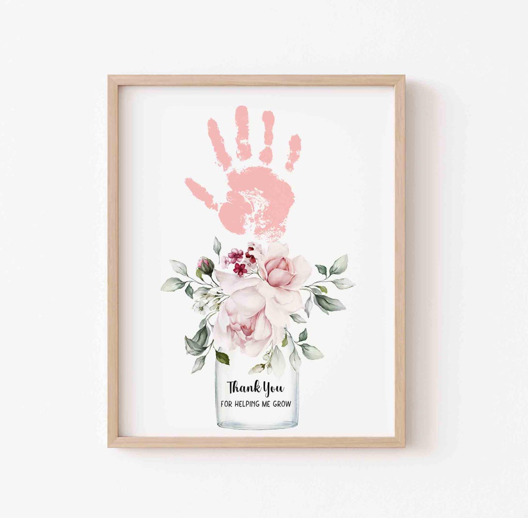 Mothers Day Handprint Flower Craft: Thank You for Helping Me Grow ...
