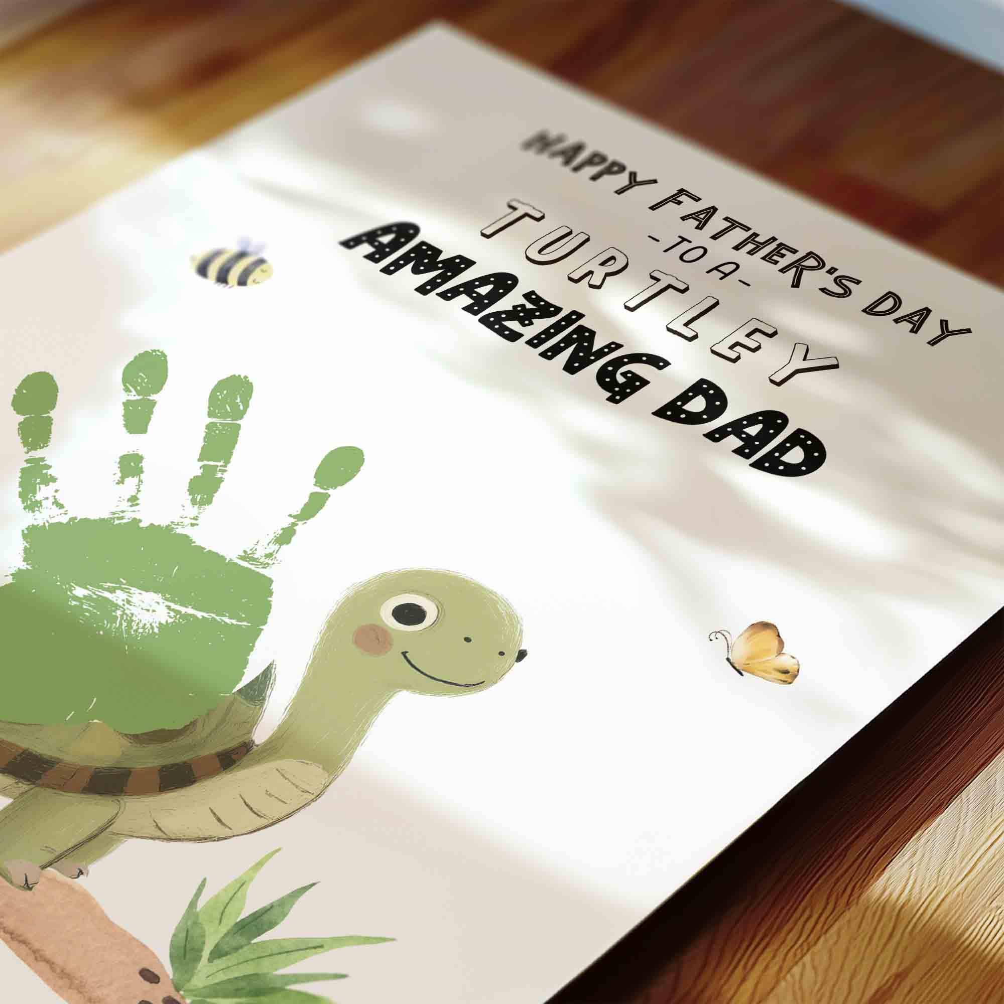 Dad Handprint Art Keepsake Printable: Fathers Day Toddler Template ...