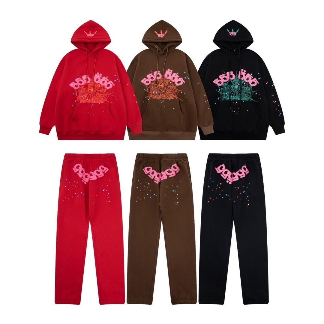 Herrenanzüge Print Zip Up Hoodie Jogger Set Casual Outfit Bequeme