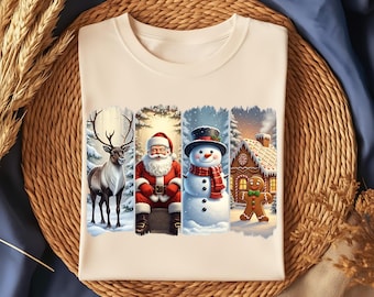 Christmas Bookmark Set Printable, Santa Snowman Gingerbread Holiday Bookmarks, Cozy Winter Reading Gift Digital Download