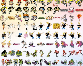 200+Powerpuff Girls SVG PNG | Digital Clipart Bundle, Cricut Silhouette Cut Files, Cartoon Stickers, Instant Download