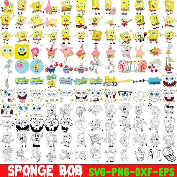 Wall Spongebob Sticker - Etsy UK