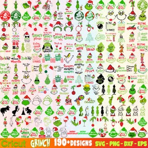 770+ Files The Grinch Bundle, 193+ UNIQUE DESIGN, Grinch Christmas Svg,  Grinch Clipart Files, Files for Cricut & Silhouette Digital File