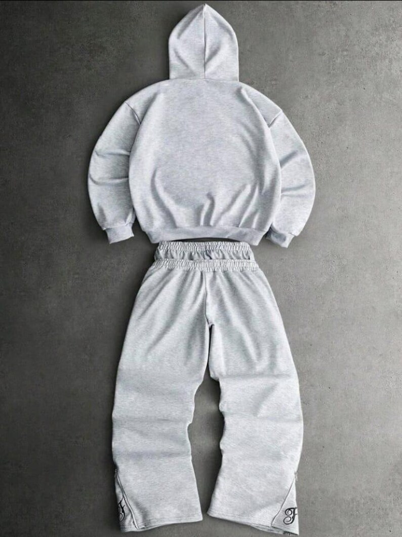 Grey Tracksuit Set Unisex Hoodie & Joggers Signature Streetwear Etsy — free download