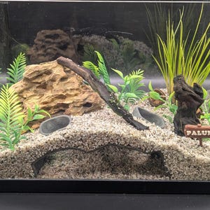 Yukon Akvarium och Terrarium Grottskjul | Naturlig fiskakvariumdekoration (20x10x7cm)