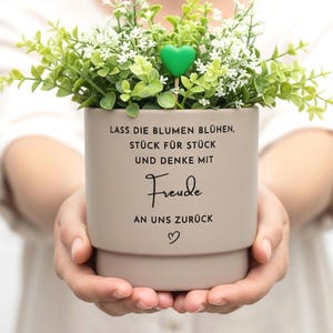 Abschiedsgeschenk Kollegin Kollege | Personalisierter Blumentopf Keramik | Geschenk Jobwechsel | Rente | Dankeschön Geschenk | Geschenkidee