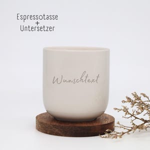 Mug personnalisé | Texte personnalisé | Tasse à expresso avec soucoupe | Cadeau pour lui et elle | Cadeau personnalisé