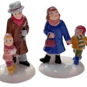 RARE Department 56 Time To Celebrate -Going to Church, Set of 2 Snow Village