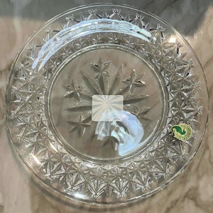 Set Of 2 New Waterford Snow Crystal 8" Luncheon Plates In Box ~ Made In Ireland
