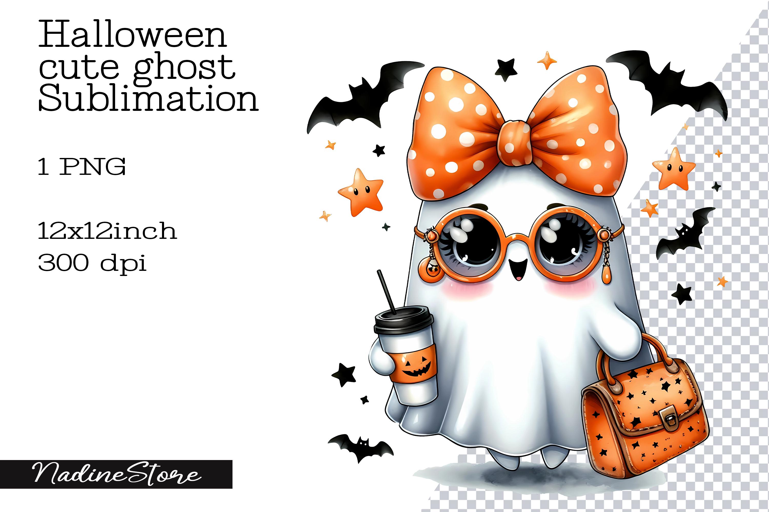 Cute Halloween Ghost Clipart Bundle | Spooky Ghosts Sublimation PNG ...