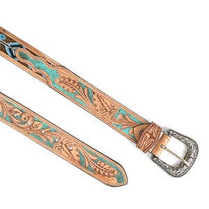 Hand Tooled Leather Western Belt |