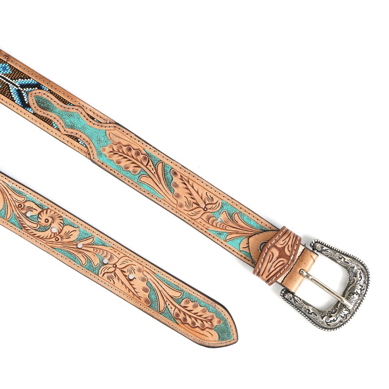 Hand Tooled Leather Western Belt |