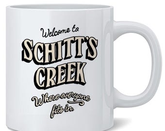 Taza de café con el logotipo de Bienvenido a Schitts Creek Show (12 oz)