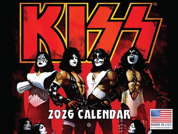 charming kiss カレンダー コスメ KISS 2026 Wall Calendar: Officially Licensed Music Band