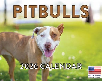 Pitbull Calendar 2026 Pit Bull Monthly Wall Calender 12 Month | American Made In The USA